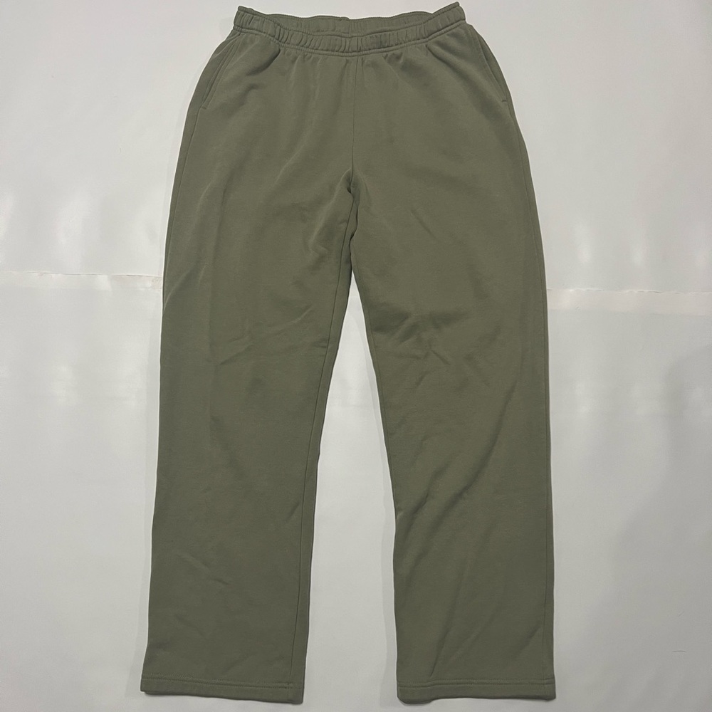 Olive Green Cotton Sweatpants